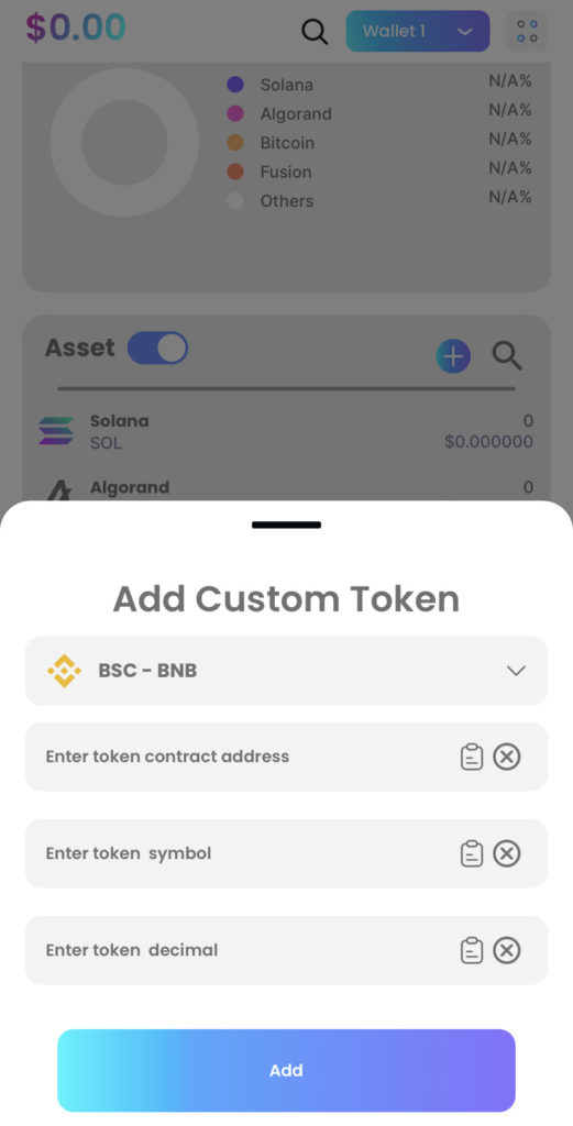 Add custom token to your Dopamine App